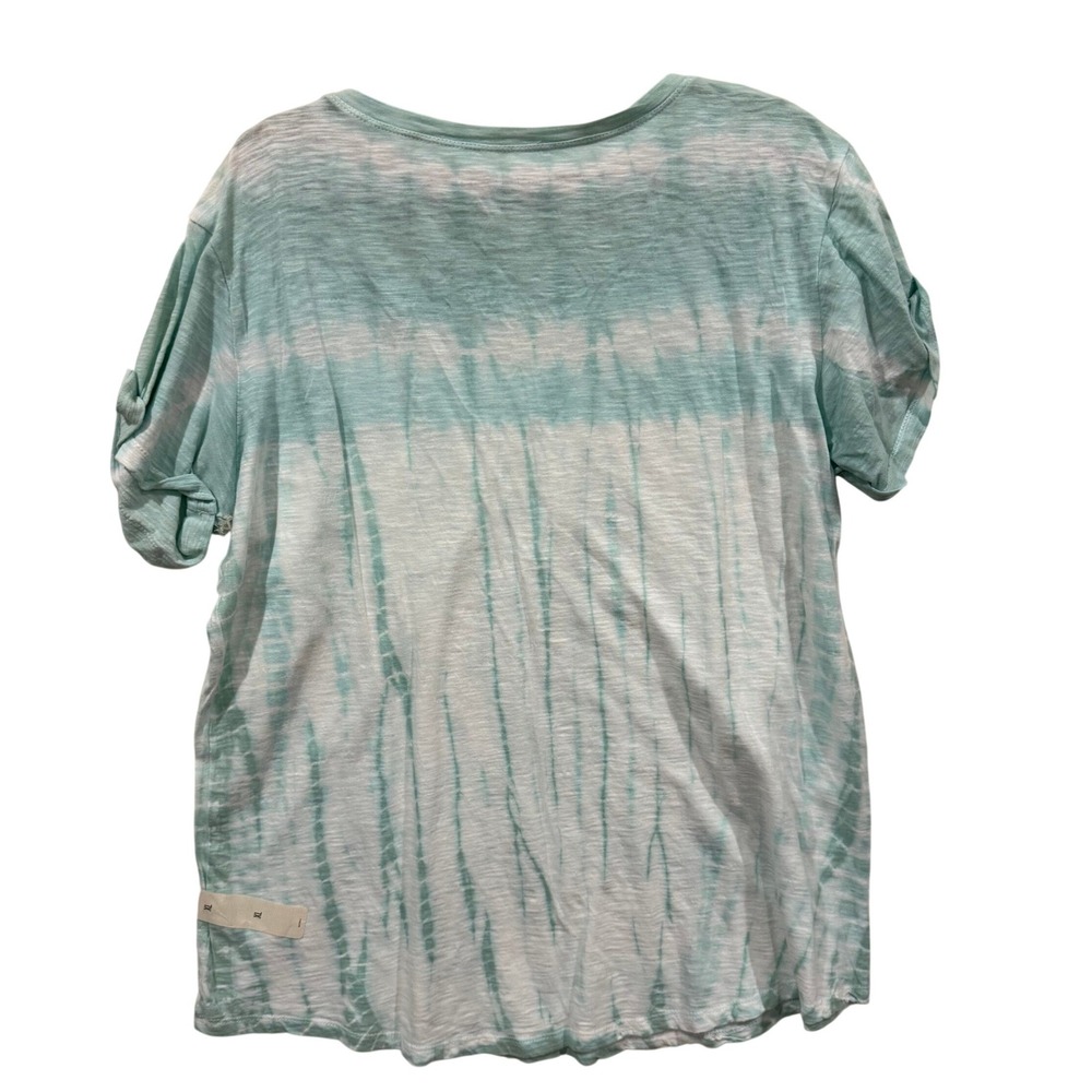 ana a new approach Womens XL Aqua Tie Dye Scoop Neck Pocket T-Shirt NWT - Picture 2 of 7